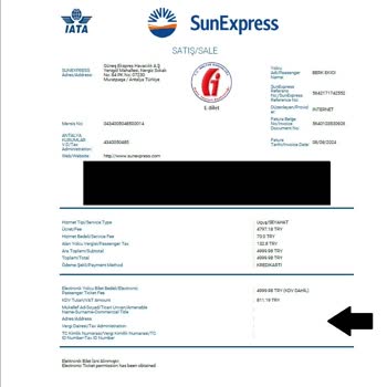 Sunexpress Kurumsal Fatura Sistem Hatası