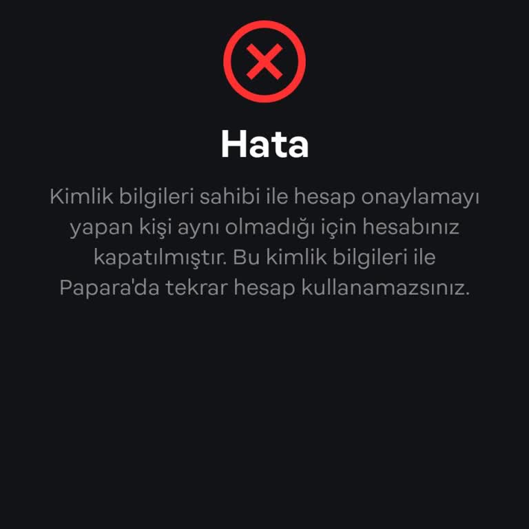 Papara Hesabım Kapatıldı!