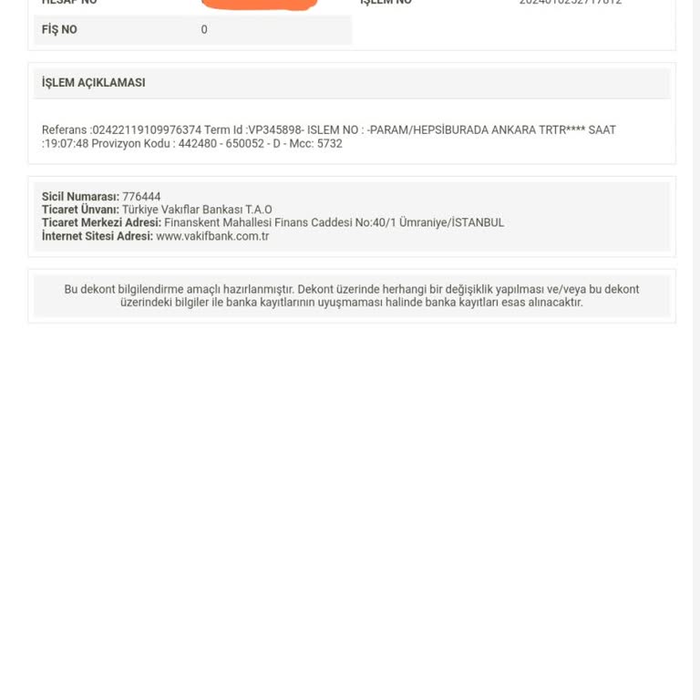 Param/Hepsiburada Bilgim Dışında Para Çekildi