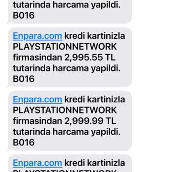 QNB Finansbank Enpara Kk, PlayStation Network İş Birliği İle Mağduriyet.