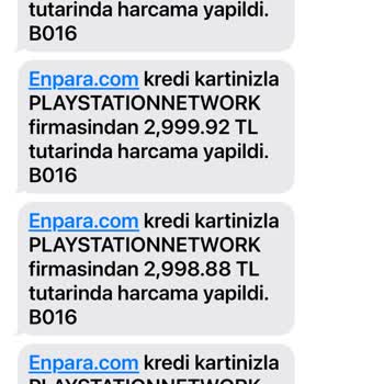 QNB Finansbank Enpara Kk, PlayStation Network İş Birliği İle Mağduriyet.
