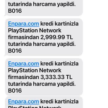 QNB Finansbank Enpara Kk, PlayStation Network İş Birliği İle Mağduriyet.
