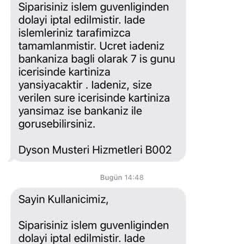 Dyson Siparişlerinde Sürekli İptal Sorunu