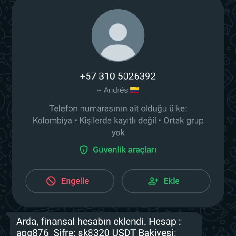 WhatsApp Yanlış Hesap Bilgisi Ve Güvenlik Endişesi