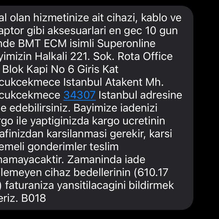 Turkcell Superbox İptalinde Kargo Ücreti Sorunu