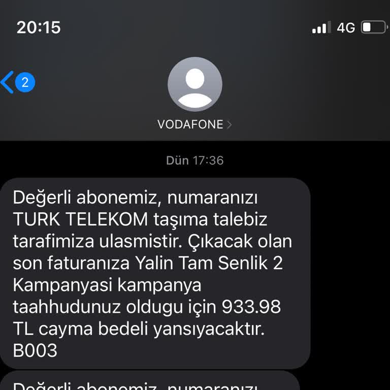 Vodafone Hattımın İnternet Problemi Ve Haksız Cayma Bedeli
