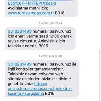 Toroslar Elektrik Dağıtım Düzgün Verilmeyen Elektrik