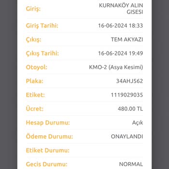 Kuzey Marmara Otoyolu Fazla Ücret Çekilmesi