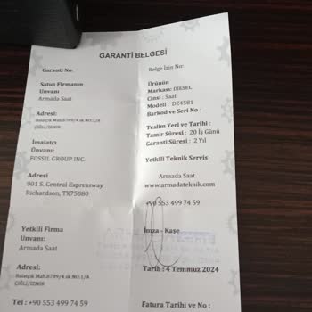 Armada Saat Erkek Kol Saati Orijinallik Şikayeti