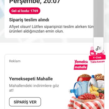 Yemek Sepeti İndirimleri Uygulamıyor. Yetersiz Müşteri Hizmetleri