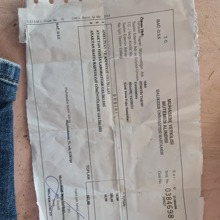 Balıkesir Üniversitesi Hastanesi Sonradan Hesap Çıkarmak