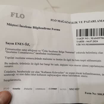 FLO Ayakkabı FLO'dan Alınan Ayakkabının Kısa Sürede Yıpranması
