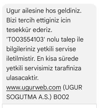 Uğur Soğutma Derin Dondurucu Kusurlu Geldi