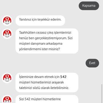 Vodafone'a Geçişte Yaşanan Sorunlar Ve Cezasız Çıkış Hakkı Talebi