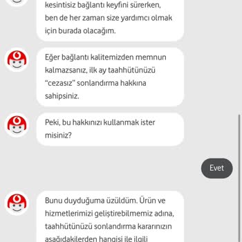 Vodafone'a Geçişte Yaşanan Sorunlar Ve Cezasız Çıkış Hakkı Talebi