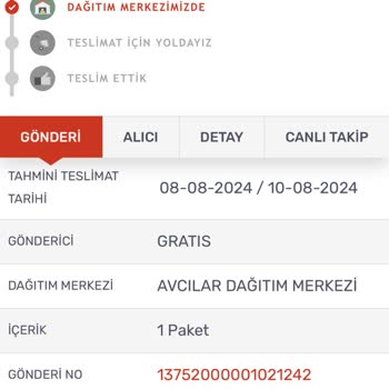 Gratis-Kargomsende Kaybolan Kargo