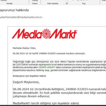 Media Markt Satın Aldığım Ürünü Onaysız İptal Etti