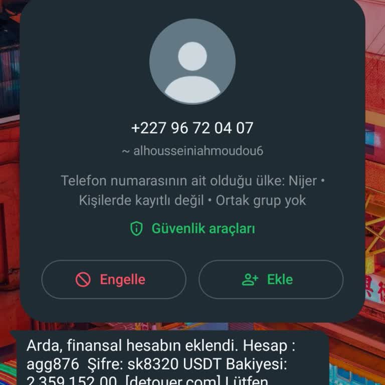 WhatsApp Yabancı Numara