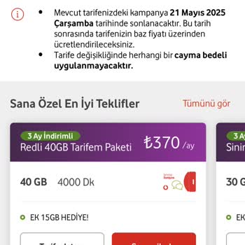 Vodafone Yanıltıcı Tarife Ücreti Ve Müşteri Hizmetleri İlgisizliği
