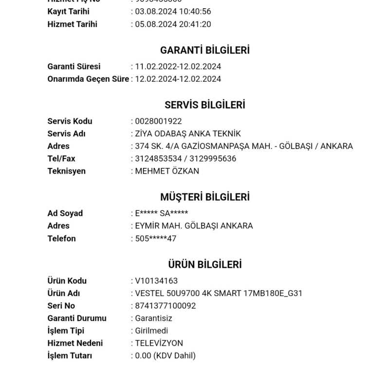 Vestel TV Pişmanlıktır. Sorunu Eksik Olmayan Yerli Gururumuz.