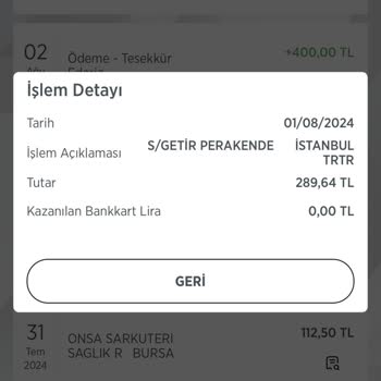 Getir İki Kez Para Çekip Geri Vermiyor