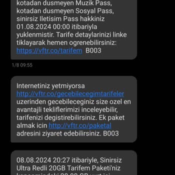 Vodafone İnternet Kullanımında Şüpheli Durum