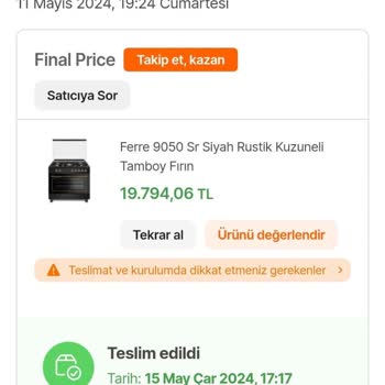Ferre Servisi Fırınımı Gelip Kurmuyor!