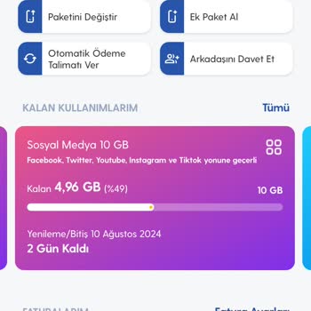 Turkcell İnternet Paketim Kullanılamıyor Ve Yanlış Uyarılar Alıyorum