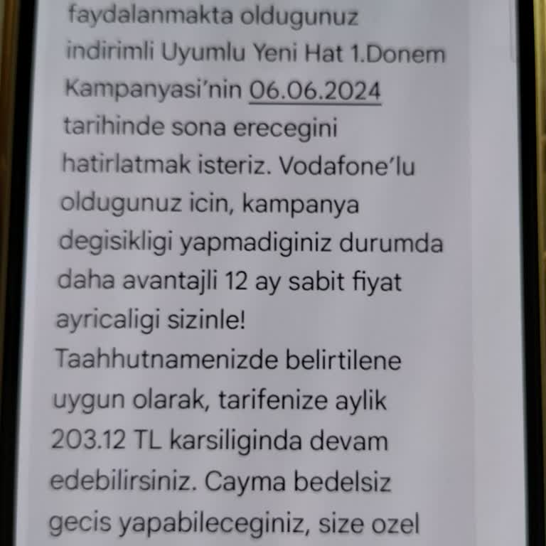 Vodafone Taahhüt İhlali Ve Ek Ücretlendirme Sorunu