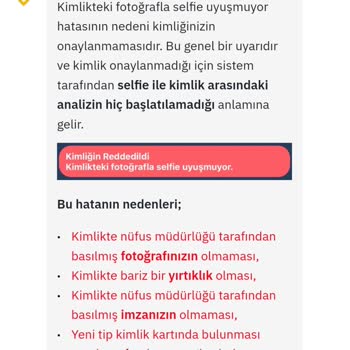 Binance Selfie Hatası Veriyor