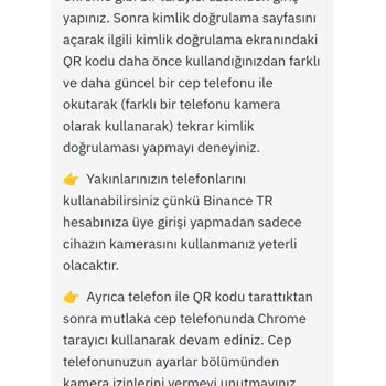 Binance Selfie Hatası Veriyor