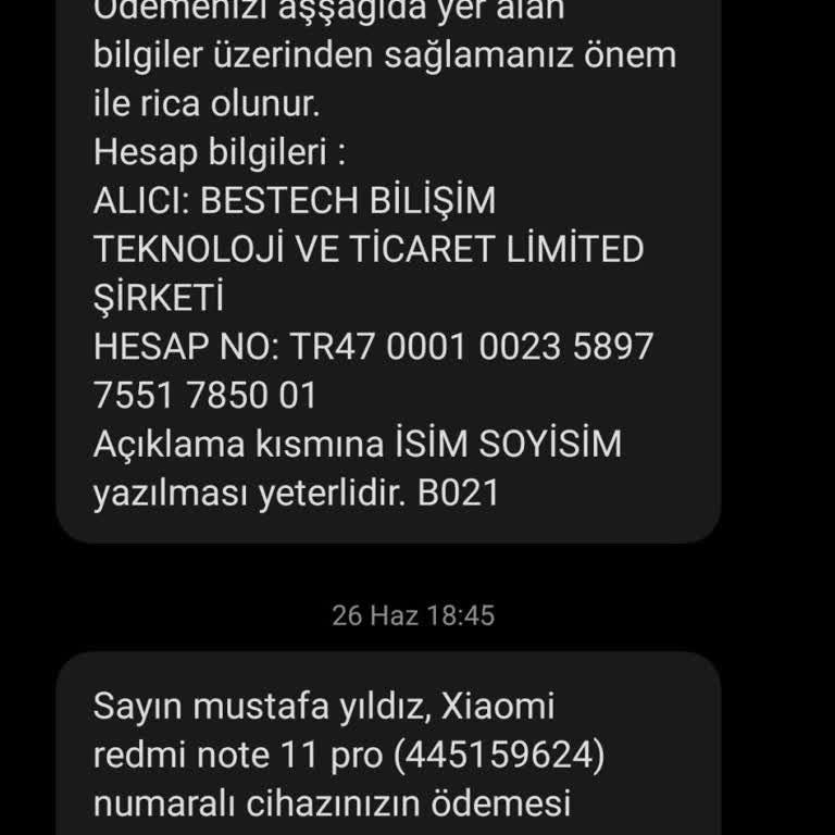 Bestech Bilişim Servis Redmi Pro11 Telefonumun Tamir Süreci Hakkında Mağduriyet
