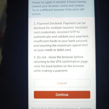 VFS Global Polonya Uzun Dönem Randevusu Ödeme Problemi