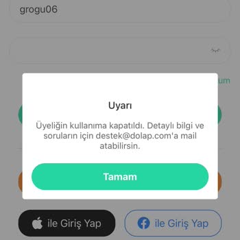 Dolap Uygulamasının Anlamsız Şekilde Hesabımı Kapatması
