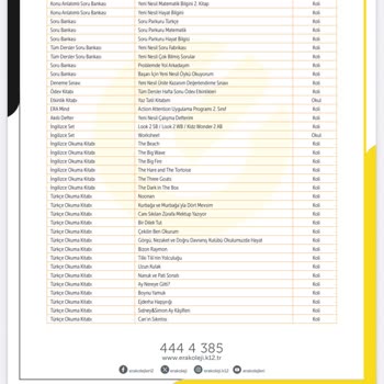 ERA Koleji Kırtasiye Ücreti