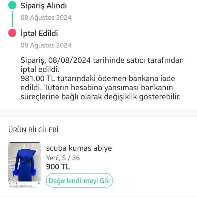 Dolap Ücreti İade Etmiyor