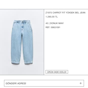 Zara İade Ücretimi Geri Yatırmıyor