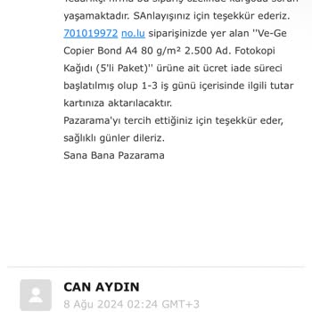 Pazarama Üzerinden Alışveriş Tecrübesi