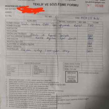 3B Doğalgaz Isı Sistemleri Doğalgaz Kurulumu Hizmeti Şikayeti