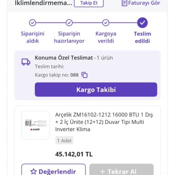 Arçelik Klima Teslimatında Büyük Gecikme