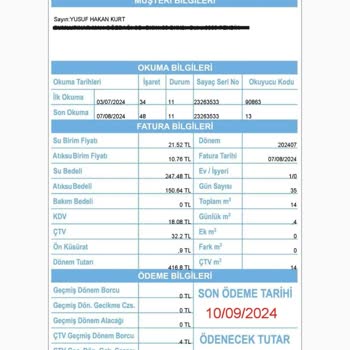 İSKİ Fatura Tutarını Çok Çıkarıyor, Fatura Okuma Aralığı Çok Uzun