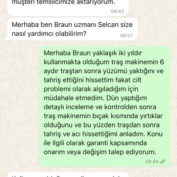 Braun Kişisel Bakım Ürünleri Braun Kusurlu Ürün