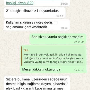 Braun Kişisel Bakım Ürünleri Braun Kusurlu Ürün
