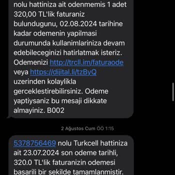 Turkcell Ödenmiş Faturaya Haksız Açma Kapama Bedeli