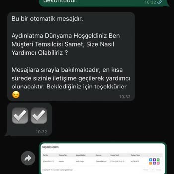 AydınlatmaDünyam Aydınlatma Dünyam Yapılan Ödemeyi 2 Gündür Görmüyor Ve İlgilenmiyor