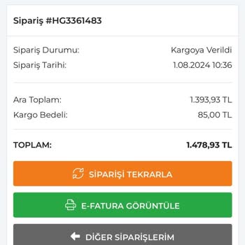 Haydigiy.com Haydigiy Ürünlerimi Kargolamıyor