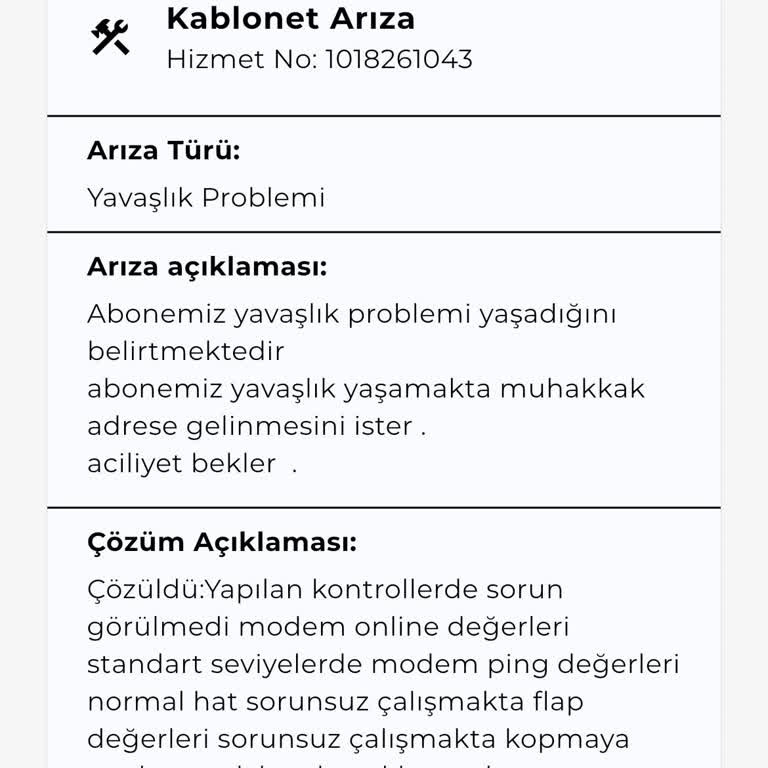Kablo Net TÜRKSAT Arıza Çilesi