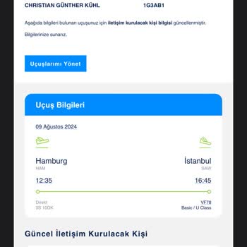 AJet (Anadolu Jet) İkinci İsmimin Soy İsim Olarak Yazılması