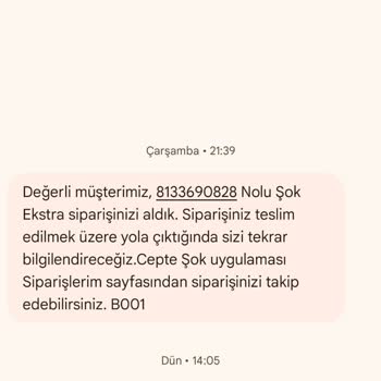 Cepte Şok Sipariş İptali