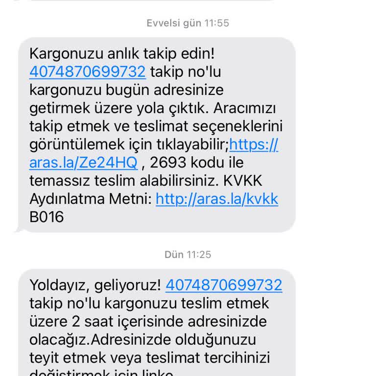 Aras Kargo Teslimata Çıkan Ama Gelmeyen Kargom